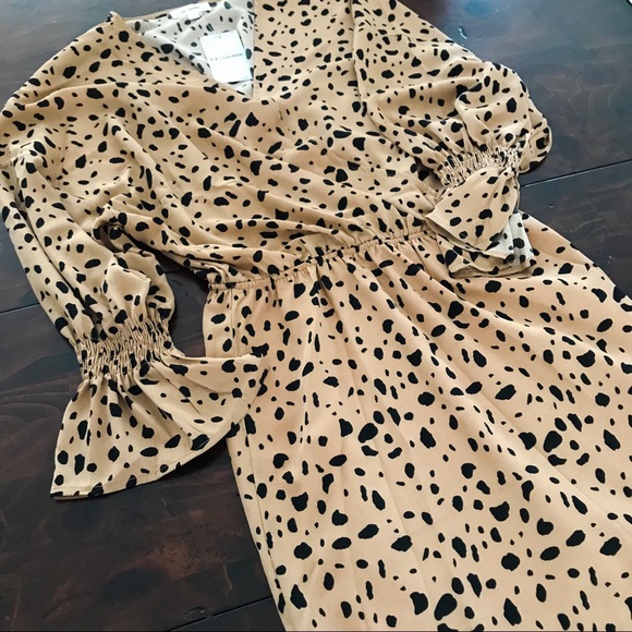1 LEFT! 5⭐️ Leopard Animal Cheetah Wrap Dress - Picture 7 of 9